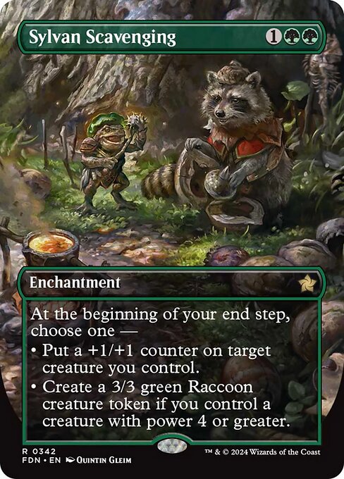 naokuroshop MTG [FDN][0342][緑][R][EN][森林の物あさり/Sylvan Scavenging] NM