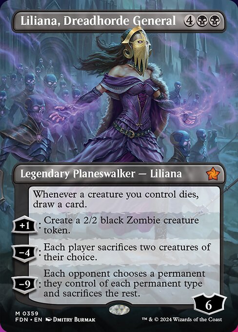 naokuroshop MTG [FDN][0359][黒][M][EN][戦慄衆の将軍、リリアナ/Liliana, Dreadhorde General]（foil） NM