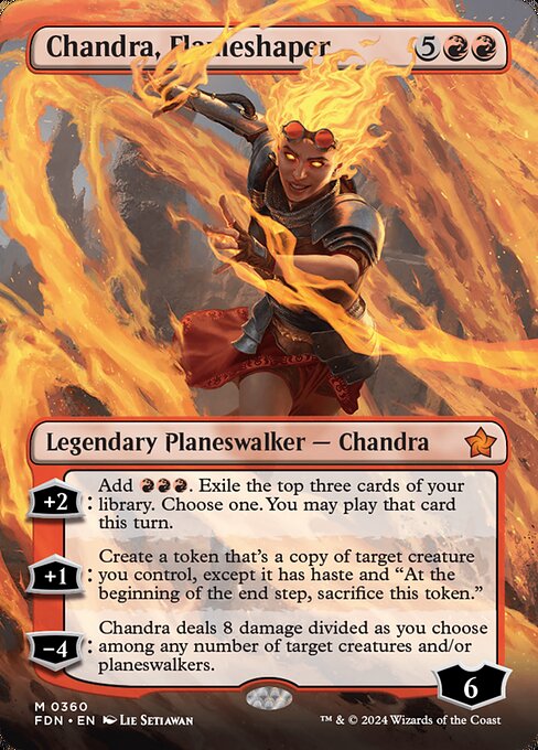 naokuroshop MTG [FDN][0360][赤][M][EN][整炎師、チャンドラ/Chandra, Flameshaper]（foil） NM