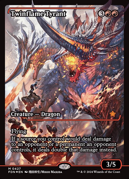 naokuroshop MTG [FDN][0427][赤][M][EN][双炎の暴君/Twinflame Tyrant]（foil） NM