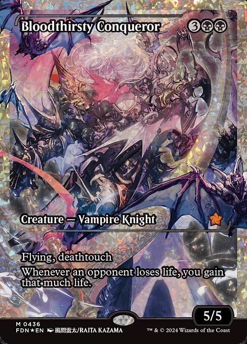 naokuroshop MTG [FDN][0436][黒][M][EN][血に飢えた征服者/Bloodthirsty Conqueror]（foil） NM