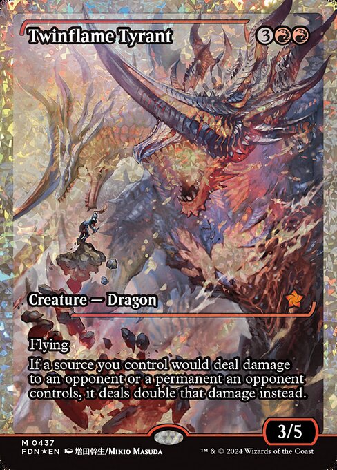 naokuroshop MTG [FDN][0437][赤][M][EN][双炎の暴君/Twinflame Tyrant]（foil） NM