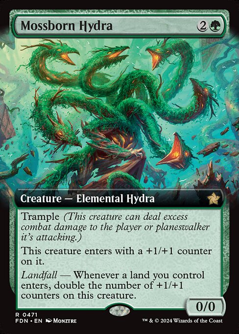 naokuroshop MTG [FDN][0471][緑][R][EN][苔生まれのハイドラ/Mossborn Hydra]（foil） NM