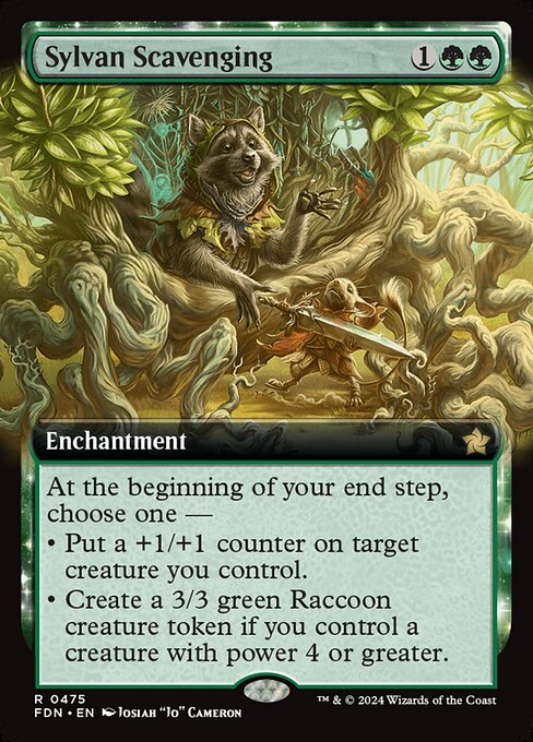 naokuroshop MTG [FDN][0475][緑][R][EN][森林の物あさり/Sylvan Scavenging]（foil） NM