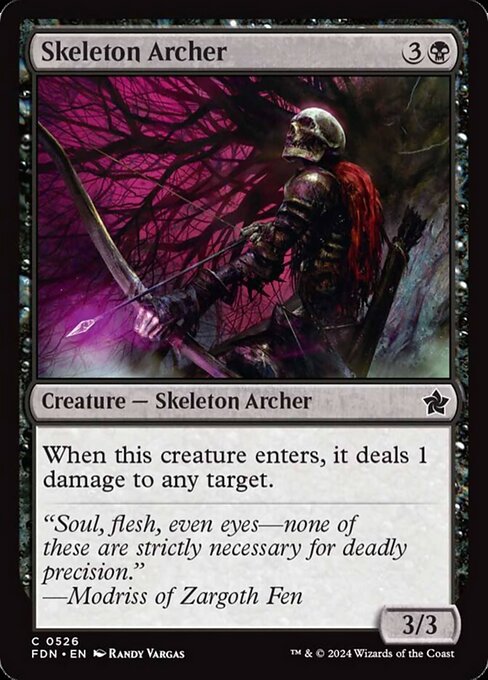 naokuroshop MTG [FDN][0526][黒][C][EN][骸骨射手/Skeleton Archer] NM