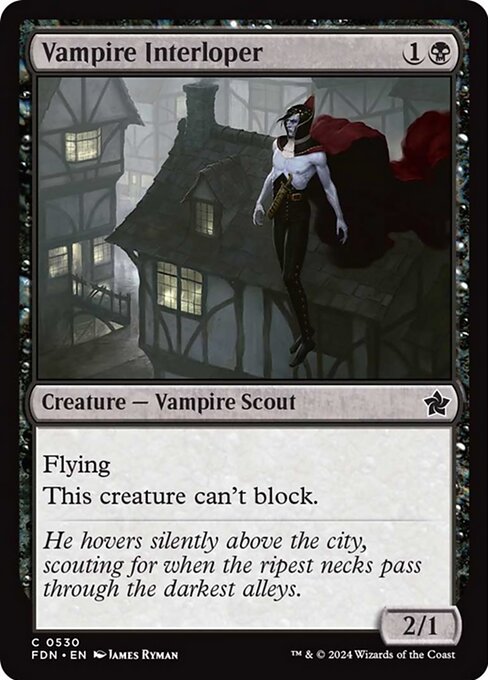 naokuroshop MTG [FDN][0530][黒][C][EN][吸血鬼の侵入者/Vampire Interloper] NM