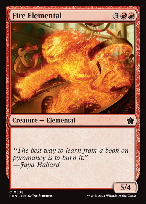 naokuroshop MTG [FDN][0538][赤][C][EN][炎の精霊/Fire Elemental] NM