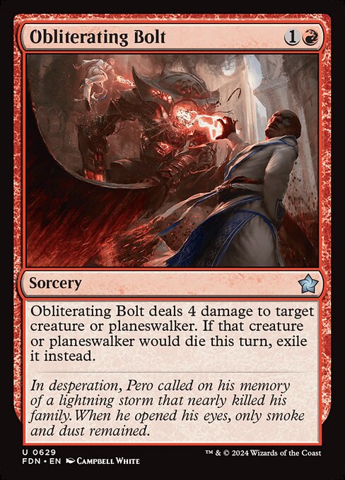 naokuroshop MTG [FDN][0629][赤][U][EN][抹消する稲妻/Obliterating Bolt] NM