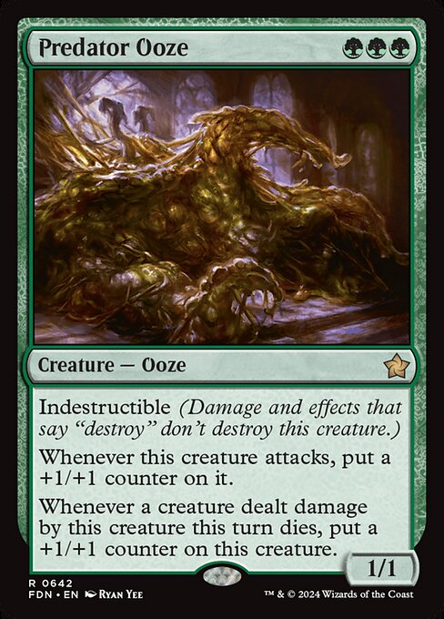 naokuroshop MTG [FDN][0642][緑][R][EN][捕食者のウーズ/Predator Ooze] NM