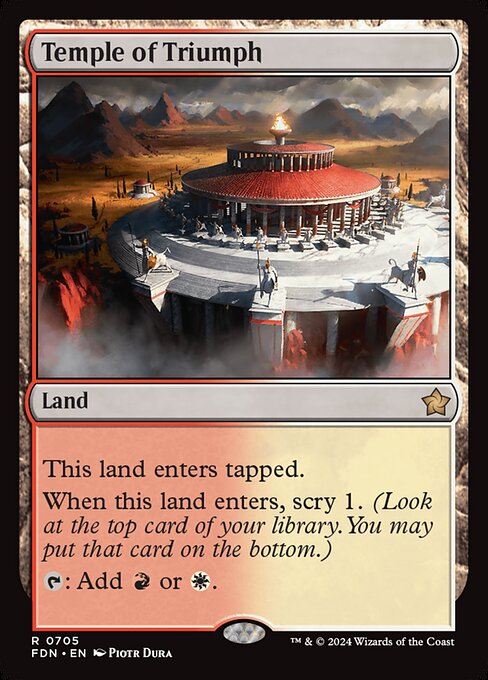 naokuroshop MTG [FDN][0705][土地][R][EN][凱旋の神殿/Temple of Triumph] NM