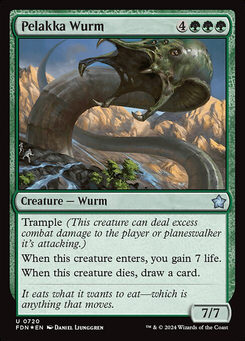 naokuroshop MTG [FDN][0720][緑][U][EN][ペラッカのワーム/Pelakka Wurm] NM