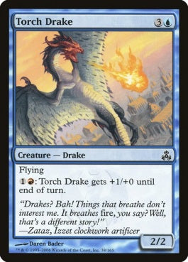 naokuroshop MTG [GPT][038][青][C][EN][松明ドレイク/Torch Drake] NM