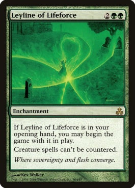 naokuroshop MTG [GPT][090][緑][R][EN][生命の力線/Leyline of Lifeforce] NM