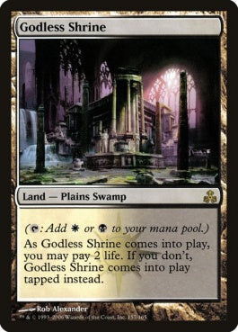 naokuroshop MTG [GPT][157][土地][R][EN][神無き祭殿/Godless Shrine] NM