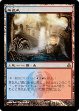 naokuroshop MTG [GPT][164][土地][R][JP][蒸気孔/Steam Vents] NM