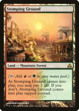 naokuroshop MTG [GPT][165][土地][R][EN][踏み鳴らされる地/Stomping Ground] NM