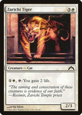 naokuroshop MTG [GTC][028][白][C][EN][ザリーチ虎/Zarichi Tiger] NM