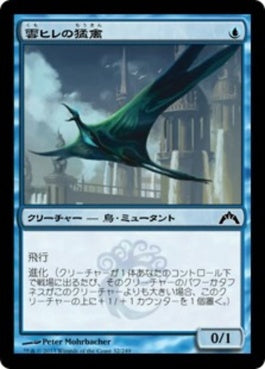 naokuroshop MTG [GTC][032][青][C][JP][雲ヒレの猛禽/Cloudfin Raptor] NM