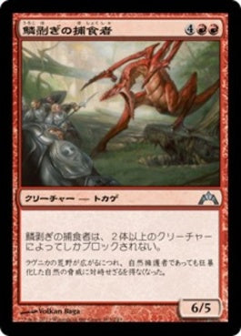 naokuroshop MTG [GTC][103][赤][U][JP][鱗剥ぎの捕食者/Ripscale Predator] NM