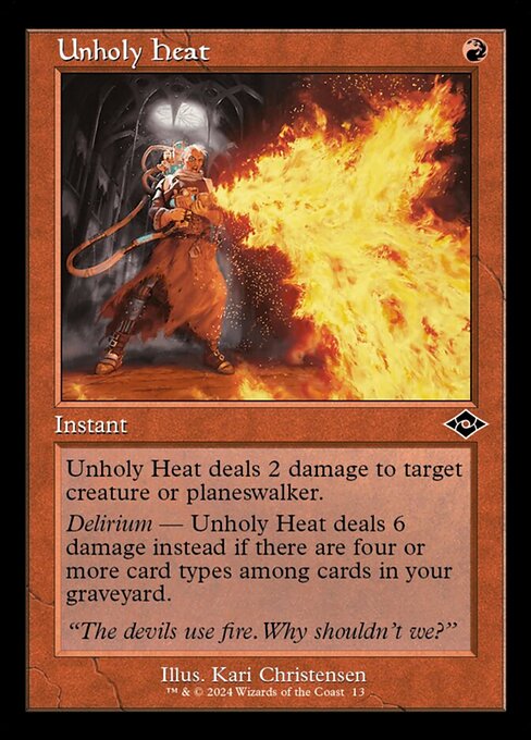 naokuroshop MTG [H2R][0013][赤][C][EN][邪悪な熱気/Unholy Heat]（foil） NM