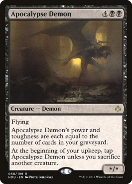 naokuroshop MTG [HOU][058][黒][R][EN][黙示録の悪魔/Apocalypse Demon] NM