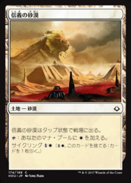 naokuroshop MTG [HOU][174][土地][C][JP][信義の砂漠/Desert of the True] NM