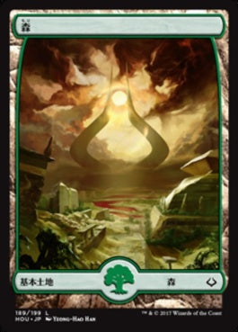 naokuroshop MTG [HOU][189][土地][C][JP][森/Forest]（foil） NM