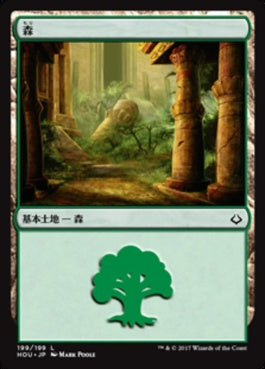 naokuroshop MTG [HOU][199][土地][C][JP][森/Forest] NM