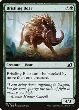 naokuroshop MTG [IKO][146][緑][C][EN][逆毛の猪/Bristling Boar] NM