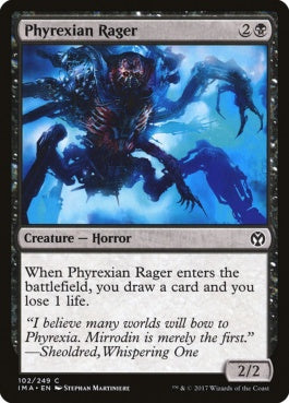 naokuroshop MTG [IMA][102][黒][C][EN][ファイレクシアの憤怒鬼/Phyrexian Rager] NM