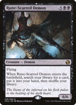 naokuroshop MTG [IMA][106][黒][R][EN][ルーン傷の悪魔/Rune-Scarred Demon] NM