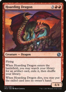 naokuroshop MTG [IMA][134][赤][U][EN][溜め込むドラゴン/Hoarding Dragon] NM