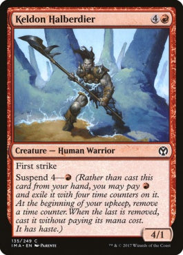 naokuroshop MTG [IMA][135][赤][C][EN][ケルドの矛槍兵/Keldon Halberdier] NM