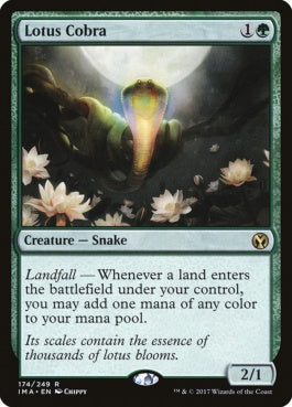 naokuroshop MTG [IMA][174][緑][R][EN][水蓮のコブラ/Lotus Cobra] NM