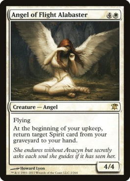 naokuroshop MTG [ISD][002][白][R][EN][空翔ける雪花石の天使/Angel of Flight Alabaster] NM