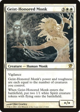 naokuroshop MTG [ISD][017][白][R][EN][霊誉の僧兵/Geist-Honored Monk] NM