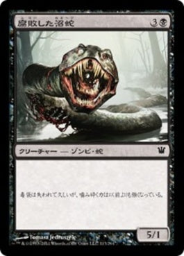 naokuroshop MTG [ISD][113][黒][C][JP][腐敗した沼蛇/Rotting Fensnake] NM