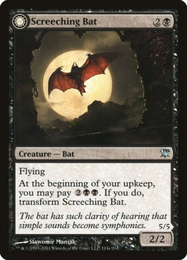 naokuroshop MTG [ISD][114][黒][U][EN][金切り声のコウモリ/Screeching Bat] NM