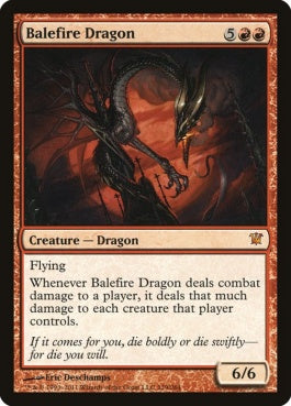 naokuroshop MTG [ISD][129][赤][M][EN][災火のドラゴン/Balefire Dragon] NM