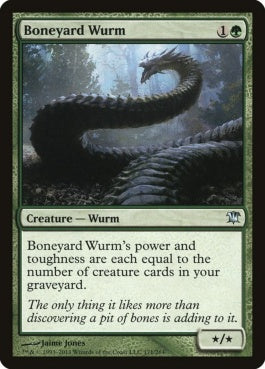 naokuroshop MTG [ISD][171][緑][U][EN][骨塚のワーム/Boneyard Wurm] NM