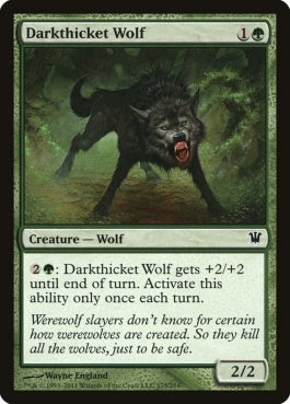 naokuroshop MTG [ISD][175][緑][C][EN][暗茂みの狼/Darkthicket Wolf] NM