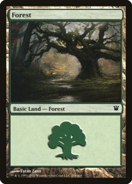 naokuroshop MTG [ISD][264][土地][C][EN][森/Forest] NM