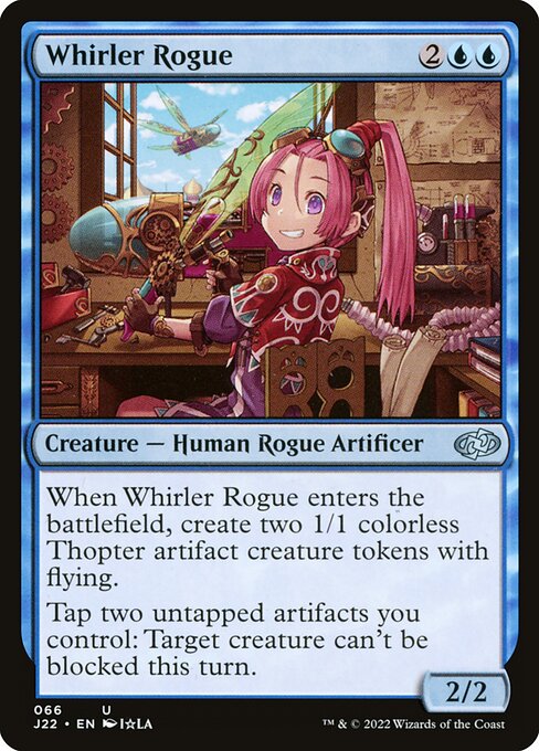 naokuroshop MTG [J22][066][青][U][EN][つむじ風のならず者/Whirler Rogue] NM