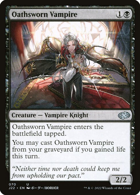 naokuroshop MTG [J22][070][黒][U][EN][誓いを立てた吸血鬼/Oathsworn Vampire] NM
