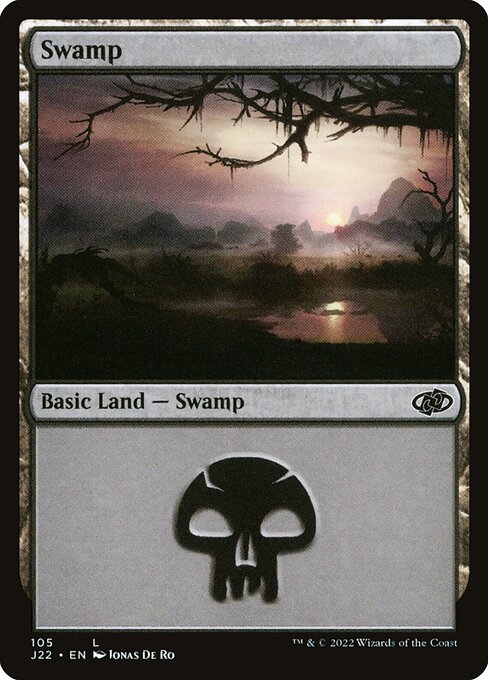 naokuroshop MTG [J22][105][土地][C][EN][沼/Swamp] NM