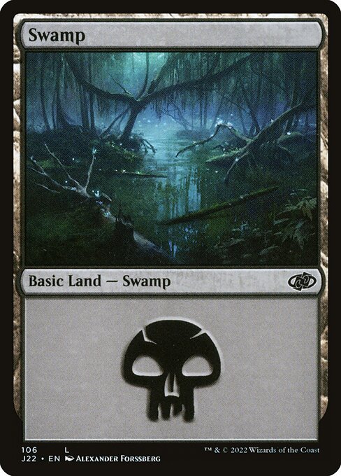 naokuroshop MTG [J22][106][土地][C][EN][沼/Swamp] NM