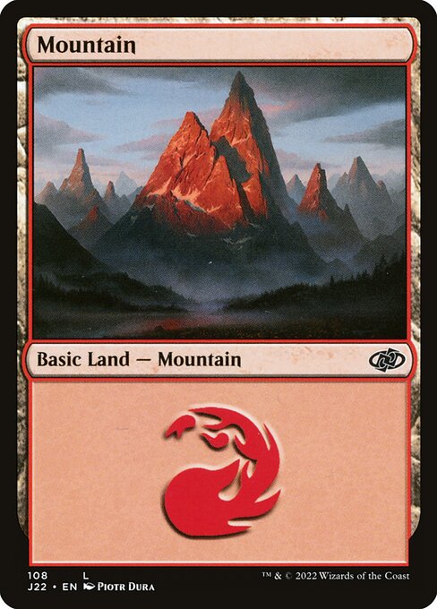 naokuroshop MTG [J22][108][土地][C][EN][山/Mountain] NM