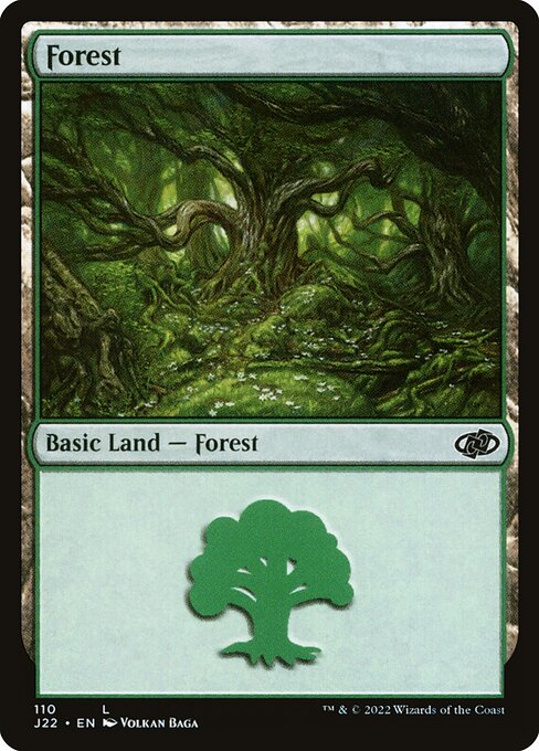 naokuroshop MTG [J22][110][土地][C][EN][森/Forest] NM