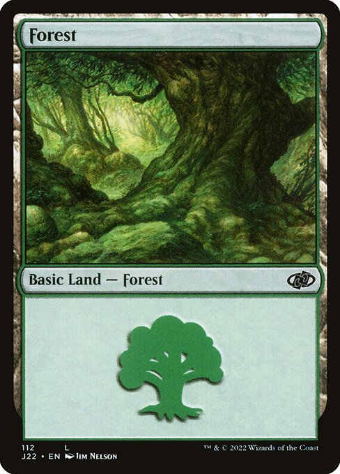 naokuroshop MTG [J22][112][土地][C][EN][森/Forest] NM