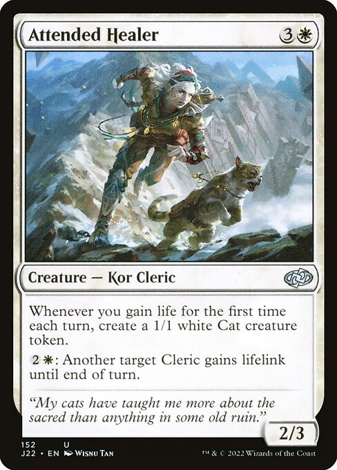 naokuroshop MTG [J22][152][白][U][EN][従者つきの癒し手/Attended Healer] NM